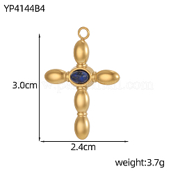 304 Stainless Steel & Natural Gemstone Pendants&nbsp;STAS-OY012-32G