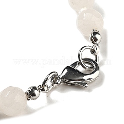 8mm Faceted Round Natural White Jade Beaded Necklaces&nbsp;NJEW-F327-01A-06