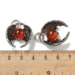 Bat Natural Carnelian(Dyed & Heated) Pendants&nbsp;G-F766-03AS-02