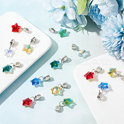 30Pcs 6 Colors Glass European Dangle Charms&nbsp;PALLOY-GO00005