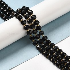 Natural Black Onyx(Dyed & Heated) Beads Strands&nbsp;G-P508-A03-01