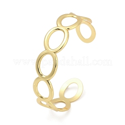 Hollow Out 304 Stainless Steel Cuff Bangles for Women&nbsp;BJEW-Z097-05G