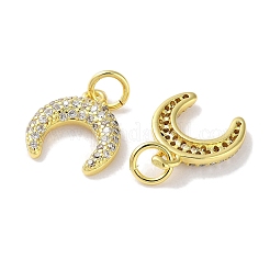 Rack Plating Brass Micro Pave Cubic Zirconia Pendants&nbsp;KK-Z039-22G