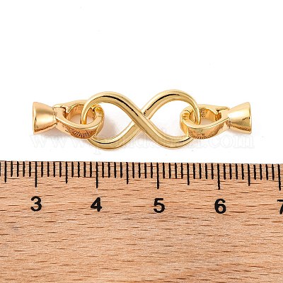 Brass Fold Over Clasps&nbsp;KK-U016-20G-1