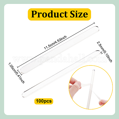 Acrylic Ice Cream Sticks&nbsp;OACR-WH0111-102-1