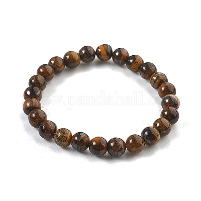 Natural Tiger Eye Bead Stretch Bracelets&nbsp;BJEW-K212-B-028-1