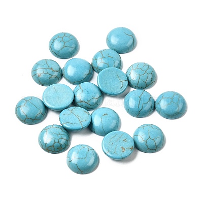 Synthetic Turquoise Cabochons&nbsp;G-P393-R64-12MM-1