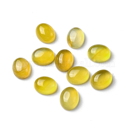 Natural Yellow Agate Cabochons G-A029-01-01-1