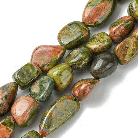 Natural Unakite Beads Strands&nbsp;G-G117-B03-01-1
