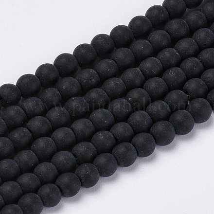 Transparent Glass Beads Strands GLAA-Q064-16-4mm-1