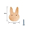 Wood Drawer Knobs, Cabinet Handle, with Screw, Rabbit, 59x43mm