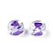 Transparent Acrylic Enamel Beads, Flat Round with Heart, Dark Slate Blue, 7x4mm, Hole: 1.8mm, about 108000~111000pcs/15000g