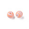 Opaque Striped Acrylic Beads, Round, Light Salmon, 10mm, Hole: 2mm,  about 940pcs/500g.
