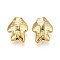 Plating Acrylic Beads, Fish, Golden Plated, 20x15x8~8.5mm, Hole: 2.2mm