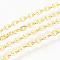 Iron Cable Chains, Unwelded, with Spool, Flat Oval, Popular for Jewelry Making, Important Decoration, Cadmium Free & Nickel Free & Lead Free, Golden, 3x2x0.6mm, about 328.08 Feet(100m)/roll