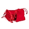 Rectangle Velvet Pouches, Gift Bags, Red, 9x7cm