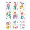 PVC Window Sticker, for Window or Stairway Home Decoration, Rectangle, Mermaid Pattern, 300x195mm