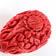 Carved Flower Cinnabar Beads&nbsp;X-CARL-Q004-53-4