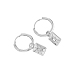 925 Sterling Silver Rectangle Hoop Earrings Simple Geometric Fashion Accessory&nbsp;KF9307-2-4