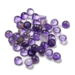 Natural Amethyst Cabochons, Half Round, 4x2~2.5mm