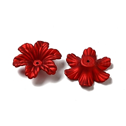 Rubberized Style Opaque Acrylic Bead Caps&nbsp;OACR-H016-07