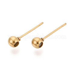 304 Stainless Steel Stud Earring Findings&nbsp;STAS-F329-01A-G