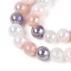 Electroplate Glass Beads Strands&nbsp;EGLA-N019-10mm-01