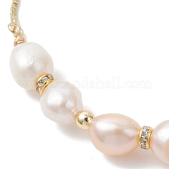 Natural Cultured Freshwater Pearl Beads Slider Bracelets&nbsp;BJEW-JB13410