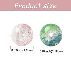 80Pcs 8 Colors Transparent Crackle Glass Beads&nbsp;GLAA-YW0003-50