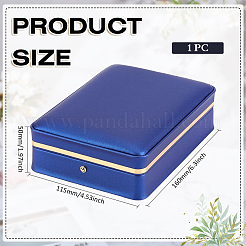 Imitation Leather Pure Color Flip-open Gift Boxes&nbsp;CON-WH0095-238B-03