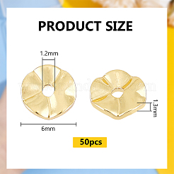 50Pcs Brass Beads&nbsp;KK-BC0013-25C