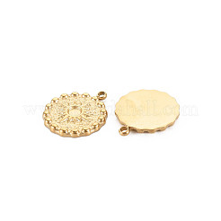 Ion Plating(IP) 304 Stainless Steel Pendant Enamel Settings&nbsp;STAS-N097-212LG
