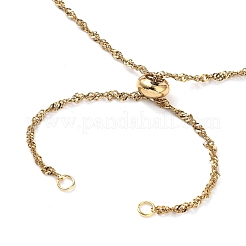 2Pcs 2 Colors 304 Stainless Steel Singapore Chain Necklace Making&nbsp;AJEW-JB01334