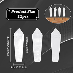 12Pcs Natural Quartz Crystal Pointed Beads&nbsp;G-OC0003-99