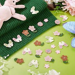 30Pcs 6 Styles Flower Computerized Embroidery Cloth Iron On Patches&nbsp;PATC-TA0001-36A