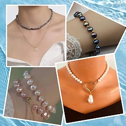 90Pcs 3 Colors Large Hole Pearl Beads&nbsp;PEAR-YW0001-54