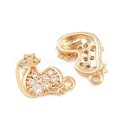 Christmas Brass Micro Pave Cubic Zirconia Pendants&nbsp;KK-L261-15B-G01