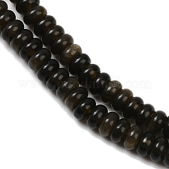 Natural Golden Sheen Obsidian Beads Strands&nbsp;G-K343-C49-01