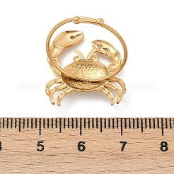 304 Stainless Steel Open Cuff Rings for Women&nbsp;RJEW-U061-01G