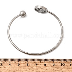 304 Stainless Steel Cuff Bangles for Women&nbsp;BJEW-D436-02P