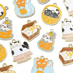 20Pcs 5 Styles Alloy Enamel Pendants&nbsp;ENAM-CJ0005-02