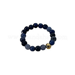 Natural Sodalite Bead Elastic Finger Rings for Women&nbsp;QY2851-3
