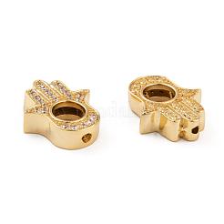 Long-Lasting Plated Brass Micro Pave Grade AAA Cubic Zirconia Bead Frame&nbsp;ZIRC-G090-51G-NR