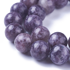 Natural Lepidolite/Purple Mica Stone Beads Strands&nbsp;G-I244-01A