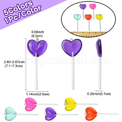5Pcs Imitation Lollipop Resin Big Pendants&nbsp;FIND-FS0002-93