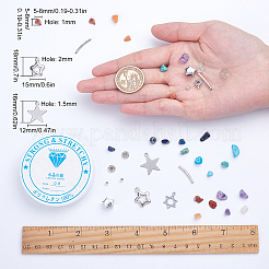 DIY Gemstone Bead Stretch Bracelets Making Kits&nbsp;DIY-SC0012-17