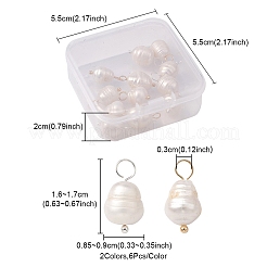 12Pcs 2 Colors Natural Cultured Freshwater Pearl Pendants&nbsp;FIND-YW0003-64