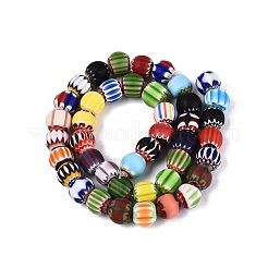 Handmade Millefiori Glass Round Beads&nbsp;LA-N002-10