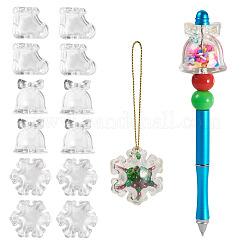 12Pcs 3 Styles Christmas Theme Transparent Acrylic Beads&nbsp;TACR-TA0001-76