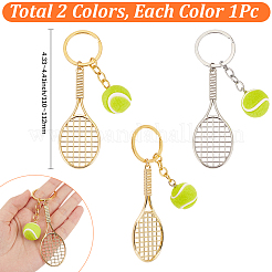 2Pcs 2 Colors Alloy & Plastic Pendant Decorations&nbsp;KEYC-SP0001-71